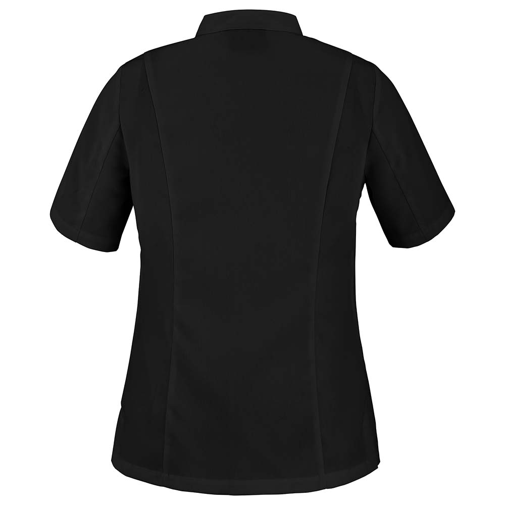 Prestige Damen Kochjacke CRISTAL kurzarm #PI nachhaltig Schwarz Gr. 34