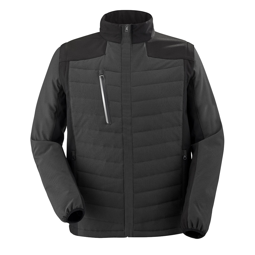 Essentials+ Unisex Hybrid Jacke CARPATES Dunkelgrau-Schwarz Gr. L