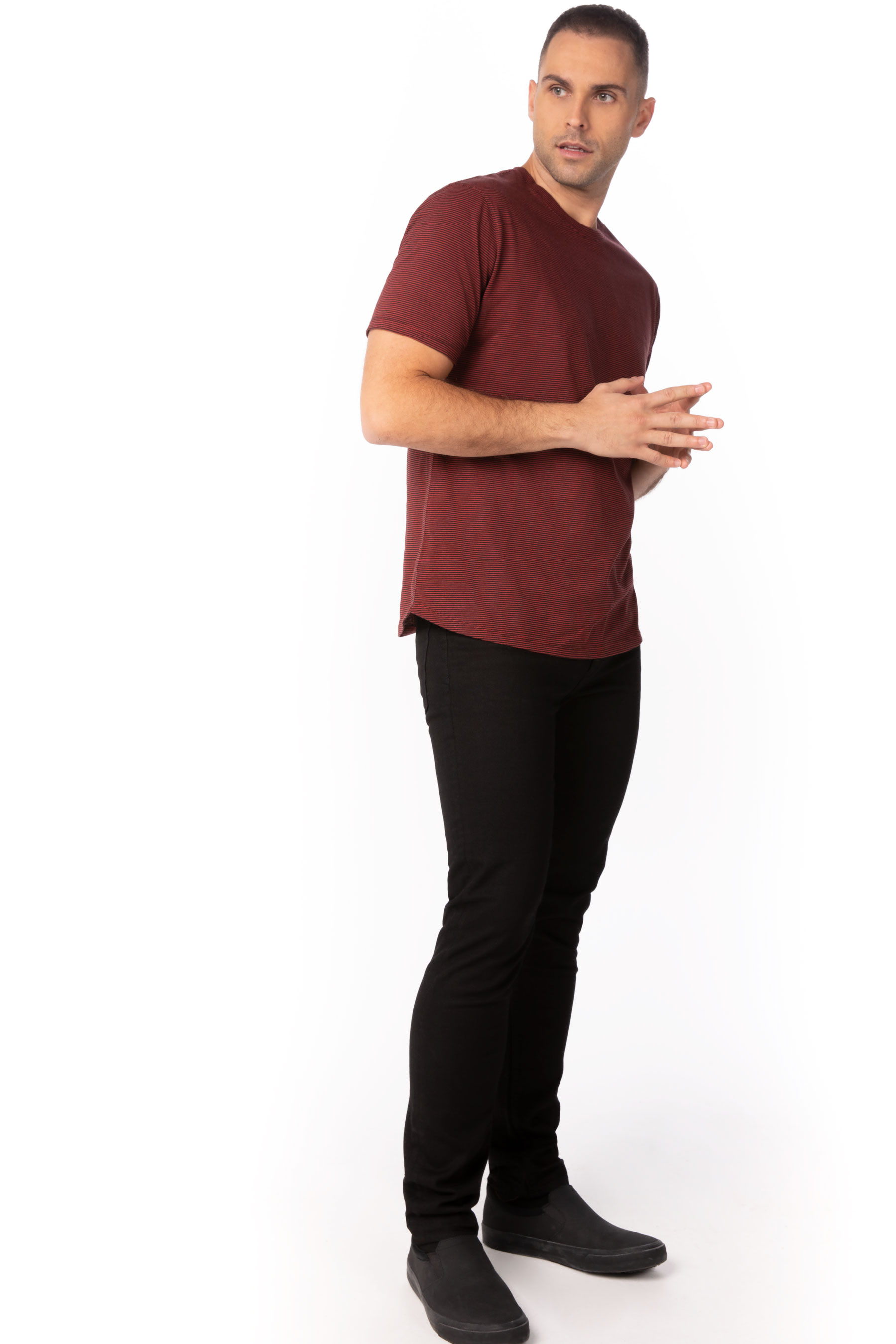 Gestreiftes Jersey Herren T-Shirt